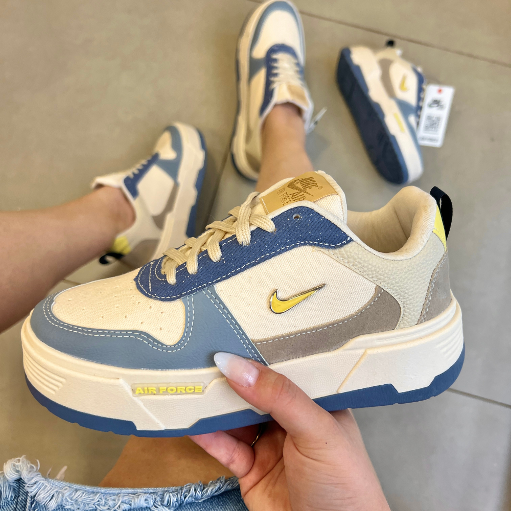 TĂȘnis Nike AF1 Plataforma Azul Jeans Premium