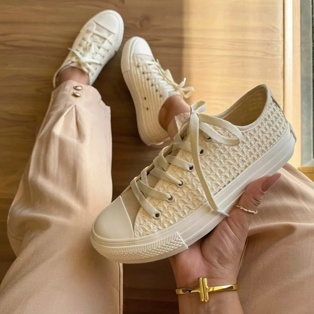 Tênis A.Star Areia Renda Premium