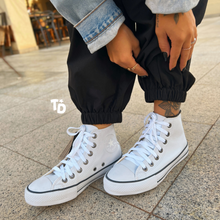 Carregar imagem no visualizador da galeria, Tênis All Star Cano Alto Branco Courino Feminino Premium