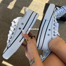 Carregar imagem no visualizador da galeria, TĂȘnis All Star Couro Branco Feminino Premium