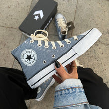 Carregar imagem no visualizador da galeria, TĂȘnis All Star Jeans Denin Cano Alto Chuck Taylor Premium