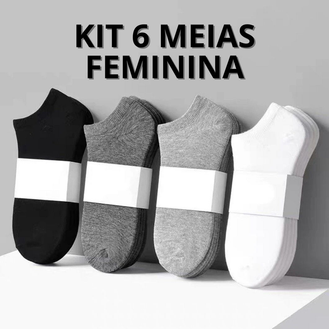 KIT 6 MEIAS FEMININA
