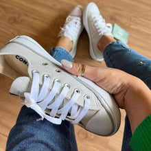 Carregar imagem no visualizador da galeria, Tênis All Star Courino Cinza e Lilás Feminino Premium