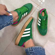 Carregar imagem no visualizador da galeria, Tênis Adidas Gazelle Verde Pink  Couro Legítimo 2.0
