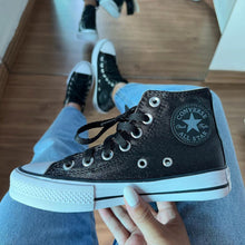 Carregar imagem no visualizador da galeria, Tenis All Star Preto Brilho Cano Alto Feminino Premium