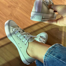 Carregar imagem no visualizador da galeria, Tênis All Star Courino Cinza e Lilás Feminino Premium