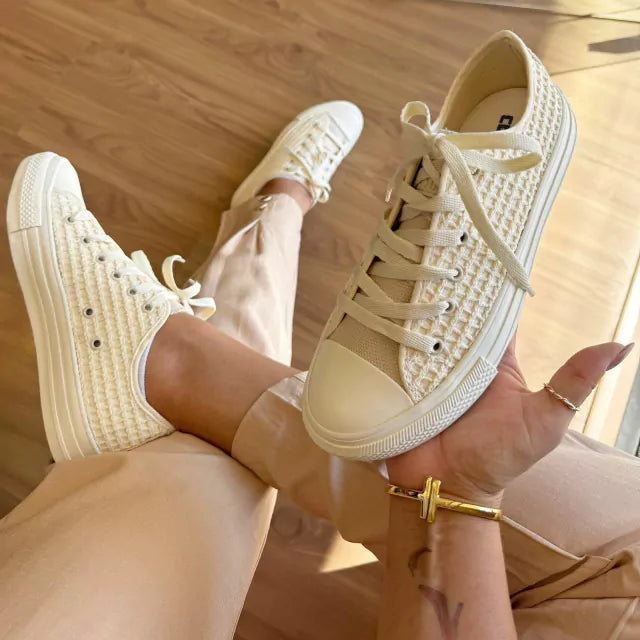 Tênis A.Star Areia Renda Premium