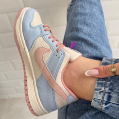 Tênis Nike Dunk Low Azul Bebê e Rosa Premium