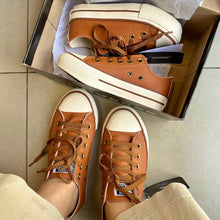 Carregar imagem no visualizador da galeria, Tênis All Star Caramelo Off White Plataforma
