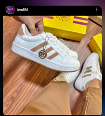 Tênis Adidas Samba OG Bege Off White Couro